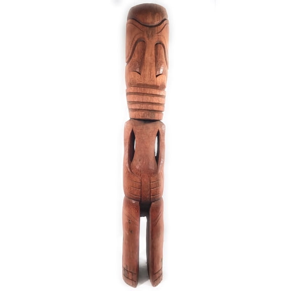 Lono Fisherman Figure Outdoor Tiki Totem 60" - Natural | #lbj3039150c