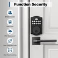 thumbnail image 3 of Keyless Entry Door Lock with Keypad, Smart Deadbolt Lock with Auto Lock, Customizable User Codes, Advanced Security Waterproof Smart Lock for Front Door & Home Use, Easy Installation, Matte Black, 3 of 9