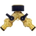 thumbnail image 1 of Conector Y de manguera de entrada de agua (manguera de entrada de 2 vías, latón), compatible con sistema de conector de manguera de jardín de 1/2" brillar Electrónica, 1 of 5