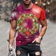 thumbnail image 2 of Hombres Casual Christmas Bow-knot Sense Of Atmosphere 3D Impresión digital Pullover Cuello redondo Blusa de manga corta Camiseta Pompotops oipoqjl2510, 2 of 3