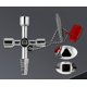 thumbnail image 3 of 4-in-1 Utility Cross Key Multifunctional Wrench Tool Triangle/Square Keys for Train Electrical Elevator Cabinet Valve, 3 of 5