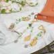 thumbnail image 3 of 4 llaveros de lirio de los valles con colgante acrílico de hoja de oro, llaveros con dije de corazón, mariposa, correa para móvil, llaveros florales de hoja de arce., 3 of 5