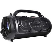 Boytone BT-18BK Portable Bluetooth Boombox Speaker, Indoor/Outdoor, 25W, Loud Sound, Deeper Bass, EQ, 5" Subwoofer, 2 x 3.25 Tweeter, FM, 9H Playtime, USB, Micro SD, AUX, Microphone, Recording, Light