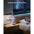 thumbnail image 3 of Surge Protector Power Strip with 360° Rotating Flat Plug, 5 Widely Spaced Outlets with 2 USB C and 2 USB A, 1440J Surge Protector, Wall Mountable, Extension Cord 6ft for Home Office Dorm, White, 3 of 3