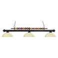 thumbnail image 2 of Z-Lite Shark 3 Light Billiard Light in Matte Black, 2 of 2