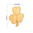 thumbnail image 3 of Ohufall Shamrock Decor Solid Wood Clover Shaped Tray St Patricks Day Table Decor Serving Supply, 3 of 7