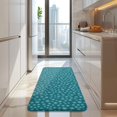 thumbnail image 4 of Teal Christmas Snowflake Pattern Kitchen Rug Mat,Kitchen Runner Rugs Non Skid Washable,Decorative Kitchen Floor Mats for Kitchen,Sink,Laundry,17"x47.2", 4 of 7