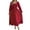 Burgundy, variant on Women's Polka Dot Flounce Sleeve Midi Dress with 100% Polyester Fabric for Everyday Wear and Party Ready Style