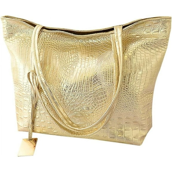 Kukuzhu Women' Hobo Bag PU Leather Shouder Bag Large Handbag Totes Fashion Top Handle Purse with Crocodile Pattern