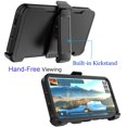 thumbnail image 4 of Njjex For Samsung Galaxy S24 5G Case with Belt-Clip Holster ,Heavy Duty Protective Drop Protection Shockproof Cover with [Built in Screen Protecotr] - Black, 4 of 7