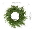 thumbnail image 3 of Artificial Wreath, Pines Conifer Leaf Garland Soft Rubber Green Plant Christmas Rattan Ring Door Hanging Wall Decoration, Clearance Sales, 3 of 7
