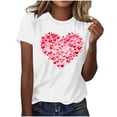 thumbnail image 2 of Mingw T Shirts for Women Plus Size Casual Tee Summer T Shirt Love Word Print 2025 Crewneck for Women Blouses,Size S-5XL, 2 of 4