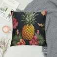 thumbnail image 2 of COMIO  Tropical Flowers with Pineapple Throw Pillow Cover Summer Palm Leaf Jungle Plant Foliage Pillow Case Square Cushion Decorative for Couch Bed Home, 2 of 5