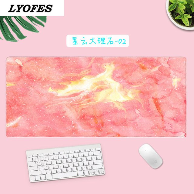 Alfombrilla de ratón con diseño de nubes estrelladas de mármol, tapetes de escritorio Kawaii para Gamer, teclado, accesorios para el hogar y la Oficina LIUWENJING unisex