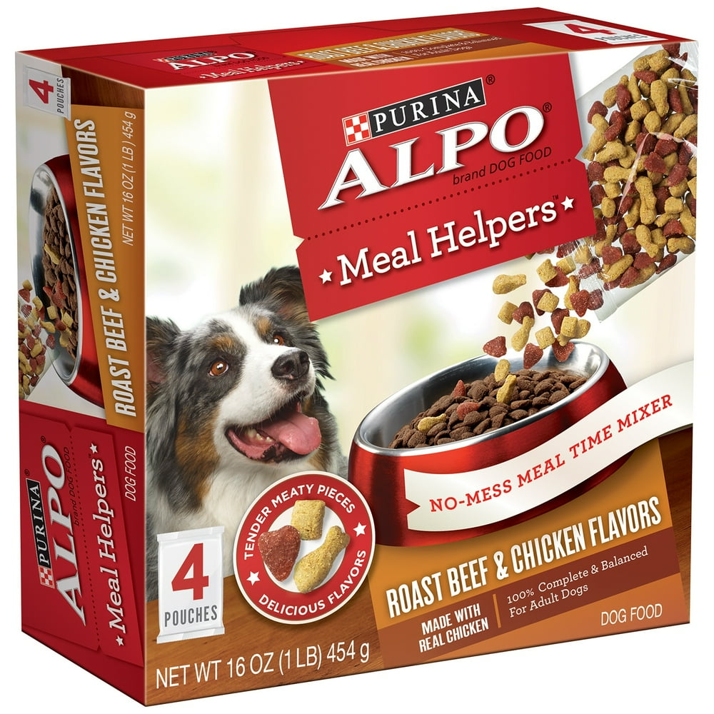 ALPO Meal Helpers Roast Beef & Chicken Flavors Dog Food 4 Ct Box
