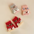 thumbnail image 4 of Gants Rouges Mitaines Enfants Hiver Chaud Décontracté Noël Tricot Motif Mignon Mitaines Plus Velours Gant Multifonction Sans Doigts, 4 of 5
