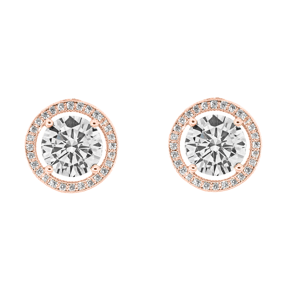 Super Shiny Diamond Crystal Stud Earrings Gold Silver Wedding Bride Jewelry Lady 