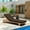 Coffee, variant on Christopher Knight Home Coastal Outdoor Chaise Lounge with Cushion, Solid Wood Frame, Beige