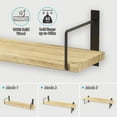 thumbnail image 6 of Floating Shelves, 24 Inches, Easy to Install, Wall Mounted, Set of 3, Rustic Wood for Décor, Storage for Living Room, Bathroom, Bedroom, 6 of 14