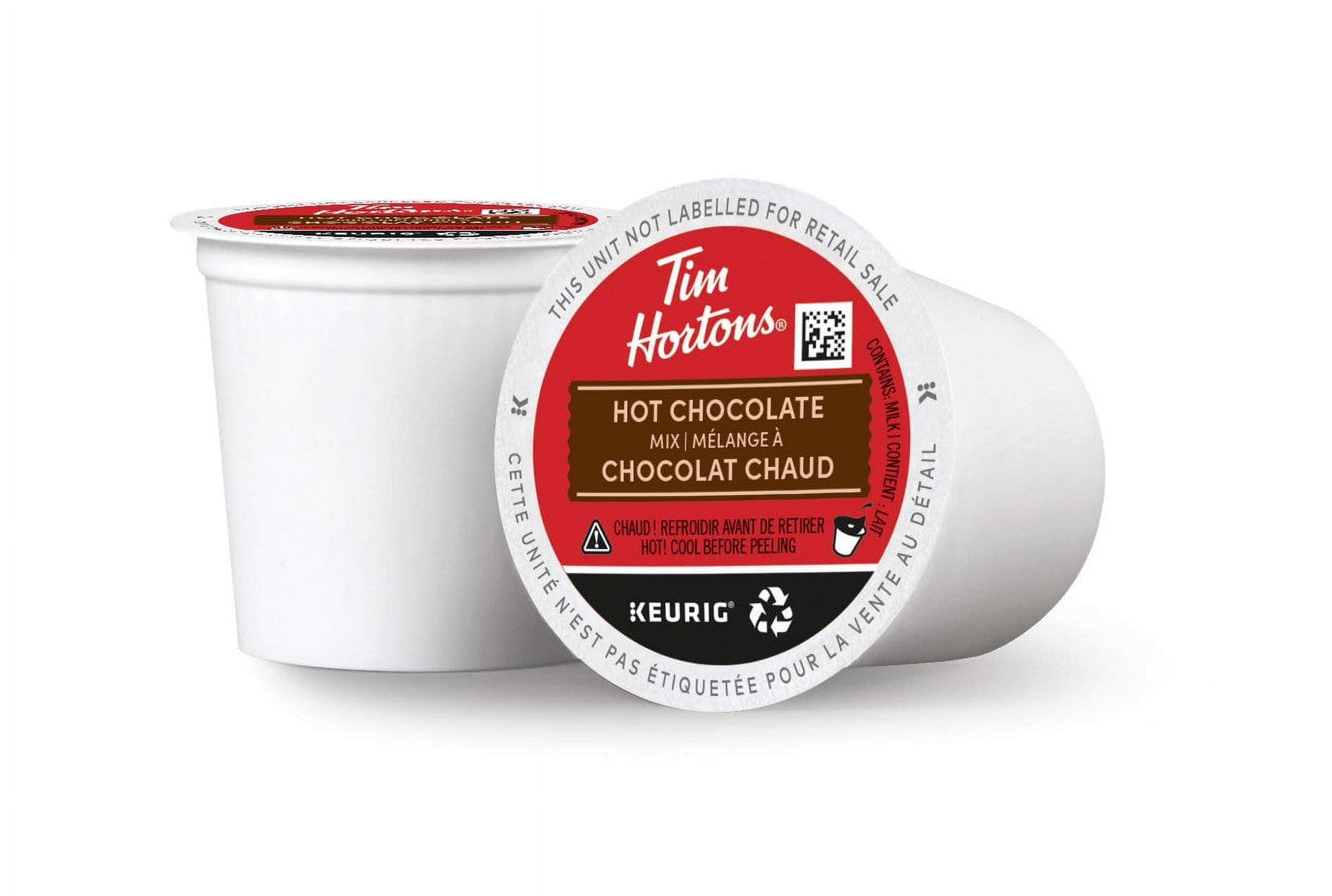 Dosettes Keurig Tim Horton K-Cup mélange de chocolat chaud lisse et  crémeux, 360 g, paq. 20