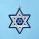 4" Noble Gemmes Étoile de Verre Bleu et Blanc de David Hanukkah Vacances Ornement – image 1 sur 1