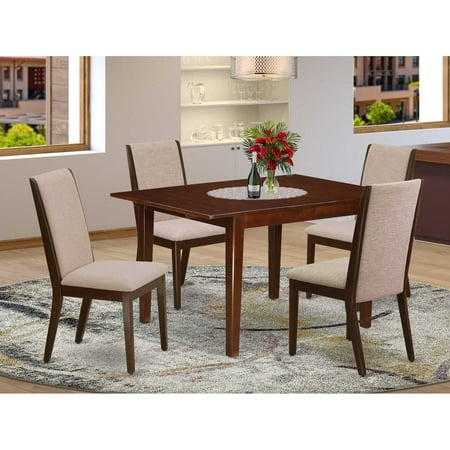 East West Furniture Dining Room Set Mahogany MLLA5-MAH-04 East West Furniture Dining Room Set Mahogany MLLA5-MAH-04