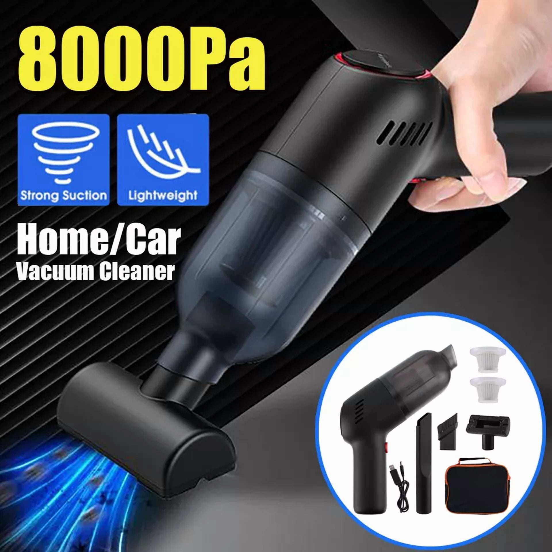 CIRCLE- Mini Handheld Car Vacuum Cleaner Cordless W/Brushless Motor Keyboard Air Duster