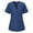 B-Blue, variant on Wyobmus Scrub Tops for Women Soft 4-Way Stretch V Neck Regular Fit Scrub Shirts With 3 Pockets Color Block Nursing Tunic Uniforms B-Pink