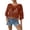 Red #014, variant on Women's Plain Fringe Trim Cut Out Sheer Cover Up, Boho Scallop Trim 3/4 Sleeve Round Neck Cover Up, For Beach Vacation, S