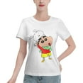 thumbnail image 1 of T-Shirt Basique à Manches Courtes pour Femmes Crayon Shin Chan, 1 of 6