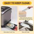 thumbnail image 6 of Toaster 2 Slice, Stainless Steel Bread Toaster with LCD Display, 7 Shade Settings, 900W, Dark Metallic, 6 of 7