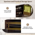 thumbnail image 5 of GZXS Shoe Storage Bench with Seat Cushion, Entryway Bench with 4 Doors, Door Rack and Adjustable Shelves, Easy to Assemble, 47.4"W x 15.7"D x 19.7"H, Espresso, 5 of 10