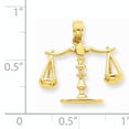 thumbnail image 2 of Pendentif Balance de Justice Mobile 3D en Or Jaune 14K, 2 of 2