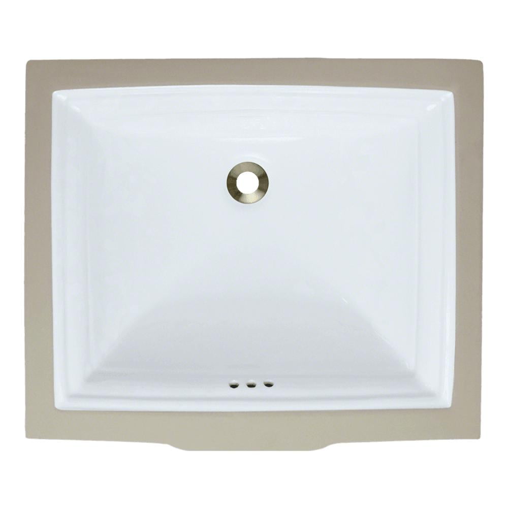 Mr Direct U2450 Bisque Porcelain Rectangular Undermount Bathroom Sink