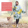 thumbnail image 4 of Yellow Lemon Fruit Flowers BlueWhite Pattern Wearable Oversized Blanket,Wearable Blanket Hoodie for Adults,Cozy Hooded Blankets with Super Pockets,Super Warm Fuzzy Pullover for Women & Men, 4 of 6