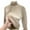 Khaki, variant on SELONE Thermal Underwear for Women Knitted Fleece Undershirt Turtleneck Long Sleeve Pullover Soild Tight Tops Black