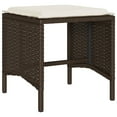 thumbnail image 2 of vidaXL 6 Piece Garden Sofa Set with Cushions Brown Poly Rattan, 2 of 5
