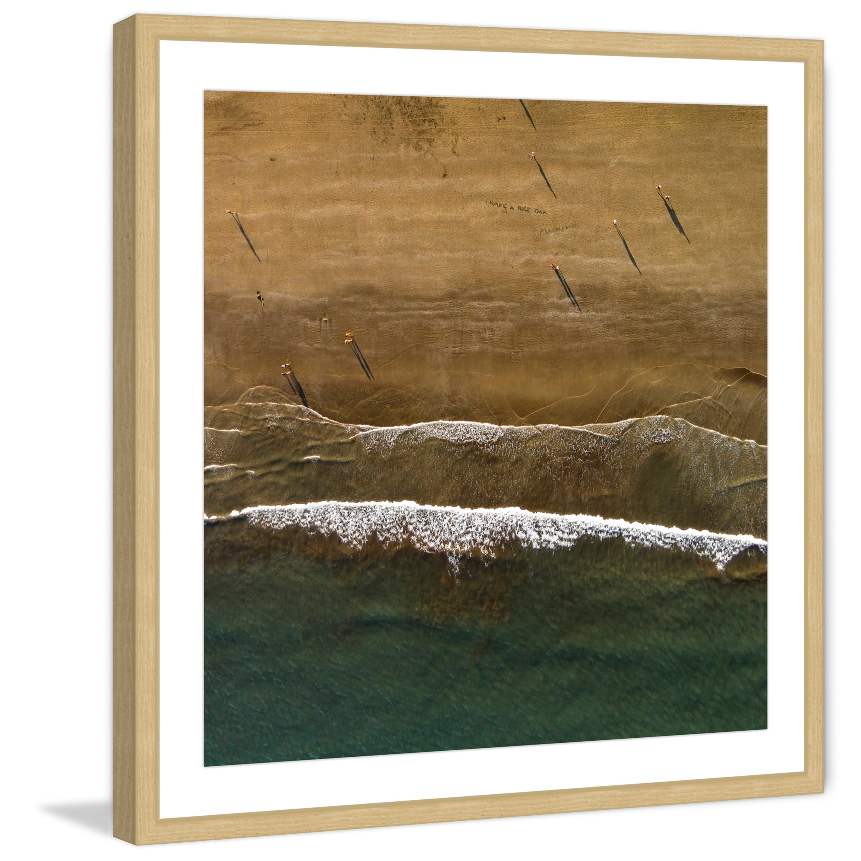 Marmont Hill 'Foamy Waves' by Karolis Janulis Framed Painting Print