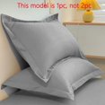thumbnail image 5 of Funda de almohada de Color liso mate, funda de almohada suave con sellado de sobre para dormitorio, ropa de cama, 1 unidad, 5 of 5