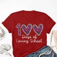 thumbnail image 5 of Tittly T Shirts for Women Spring Tops for Women 100 Days Of School Shirt Women Teacher Tshirts Happy 100th Days Shirt Celebration Appreciation Graphic Tees Tshirts Shirts Red XXL, 5 of 5