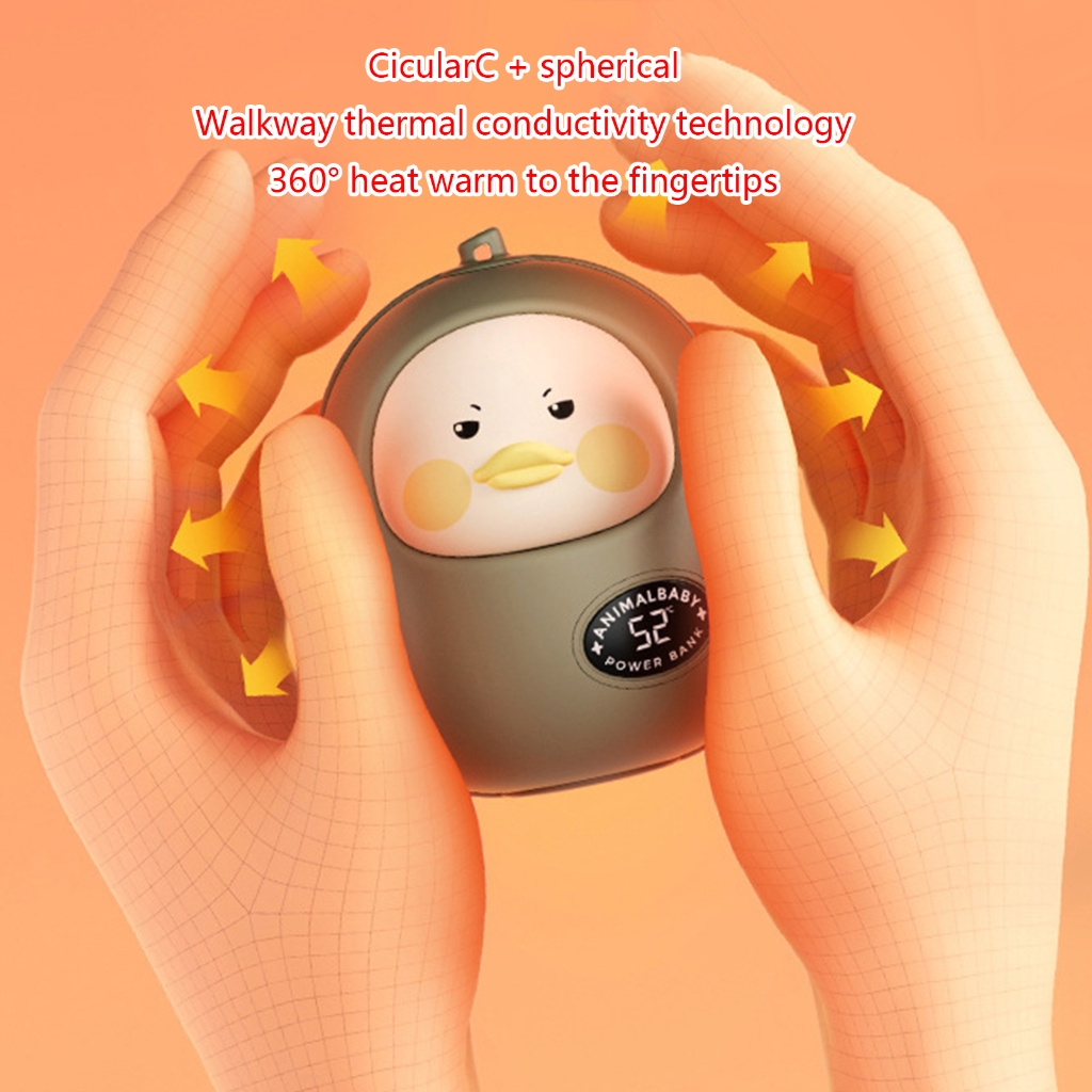 TIERPOP Portable Constant Temperature Hand Warmer Cartoon Pet USB Charging Warm Hand Treasure Multi-Function Hand Warmer
