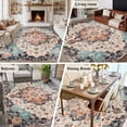 thumbnail image 5 of Orange Blue Large Area Rug 8x10 FT, Non Slip Living Room Throw Carpet, Boho Geometric Middle Century Abstract Western Washable Soft Indoor Outdoor Carpet Non-Shedding Rug for Bedroom Dining Room, 5 of 9