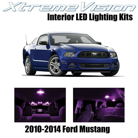 Mustang Interior - XtremeVision LED for Ford Mustang 2010-2014 (5 Pieces) Pink Premium Interior LED Kit Package + Installation Tool