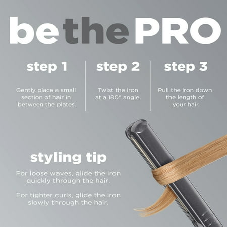 Conair - InfinitiPRO 1" Ceramic Flat Iron - Black