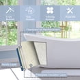 thumbnail image 5 of ANGELES HOME 67" x 31-1/2" Acrylic Freestanding Bathtub Contemporary Soaking White Tub with Chrome Overflow and Drain, 5 of 11