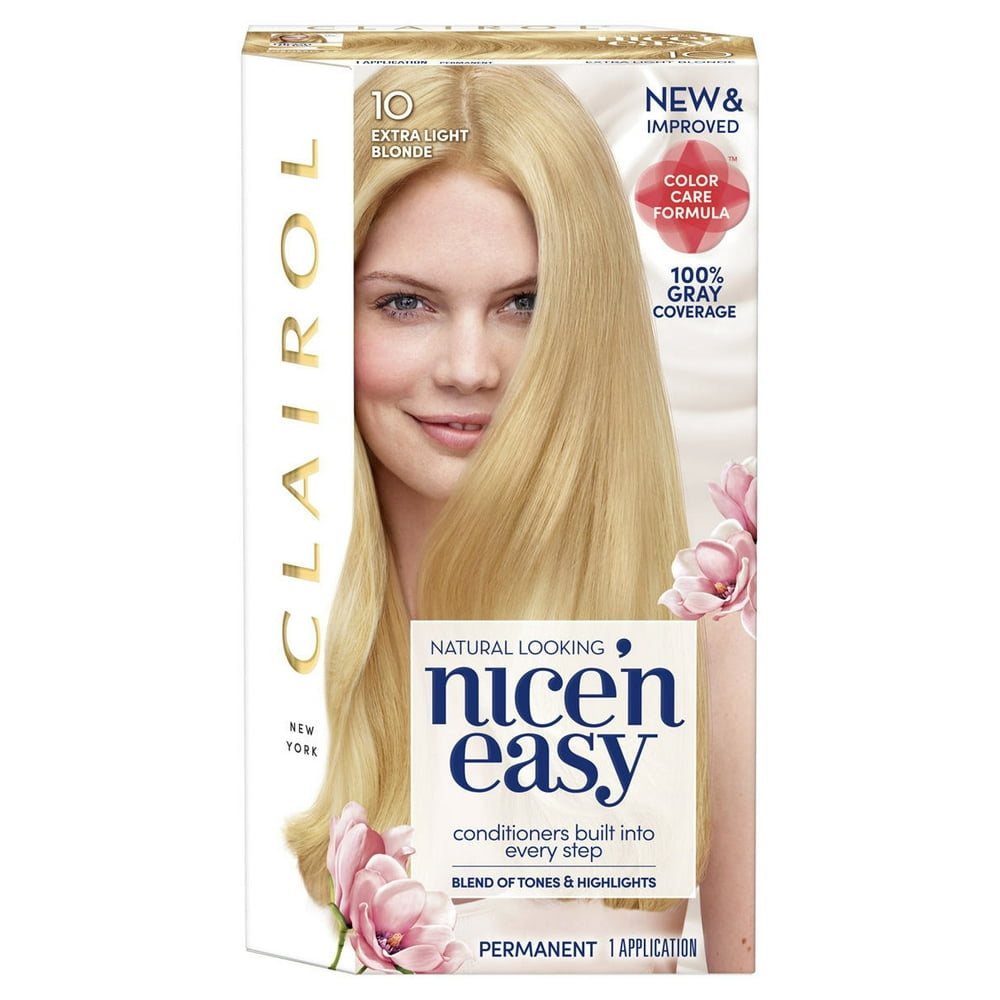 Clairol Nice N Easy, Permanent Hair Color, Extra Light Blonde #98, Kit ...