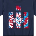 thumbnail image 3 of Case IH - Red White Blue Tie Dye Logo Short Sleeve Graphic T-Shirt, 3 of 5