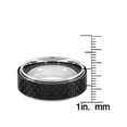 thumbnail image 5 of Crucible Jewelry Men's Polished Carbon Fiber Overlay Ring (8mm), 5 of 5