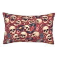 thumbnail image 1 of Balery Skull record Guitar music Funda de Cojín Estampada, Regalos para Mujeres, Regalos de Amor para Ella, Regalos para Novia o Esposa, Funda de Almohada-14"x20", 1 of 6