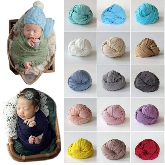 Newborn Photography Props Swaddle Wraps for Baby Boys Girls Baby Photo Props Shoot Stretch Blanket